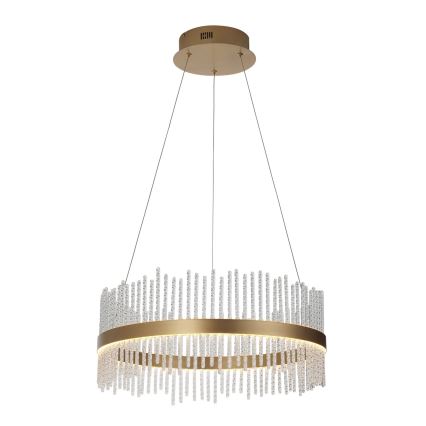 Endon 107671 - Светодиодная подвесная люстра с регулированием яркости ADRIEL LED/41W/230V 3000K диаметр 51 cm золотая/прозрачная