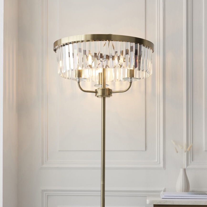 Endon 110644 - Торшер CHESTERFIELD 3xE14/6W/230V латунний