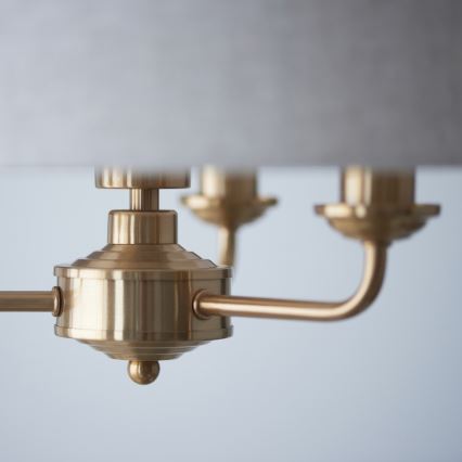 Endon 110723 - Люстра на ланцюгу HIGHCLERE 3xE14/40W/230V бежевий/латунь