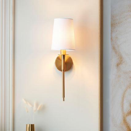 Endon 110738 - Настінна лампа 1xE14/6W/230V біла/золота