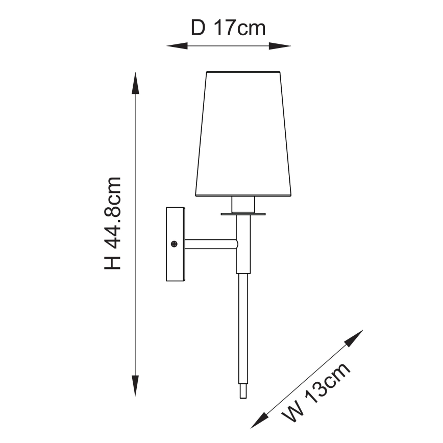Endon 110738 - Настінна лампа 1xE14/6W/230V біла/золота