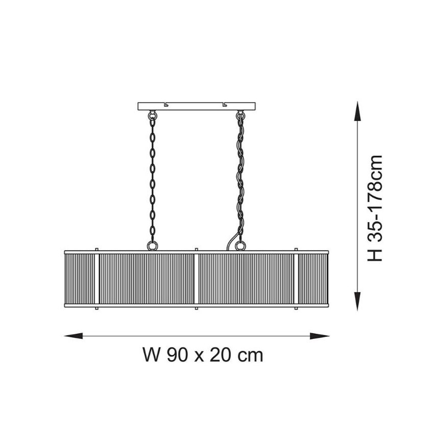 Endon 110945 - Люстра на цепи RIDGETON 4xE14/6W/230V латунь/прозрачный