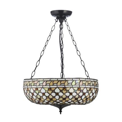Endon 111882 - Люстра на ланцюжку Tiffany MILLE FEUX 3xE27/10W/230V діам. 45 см