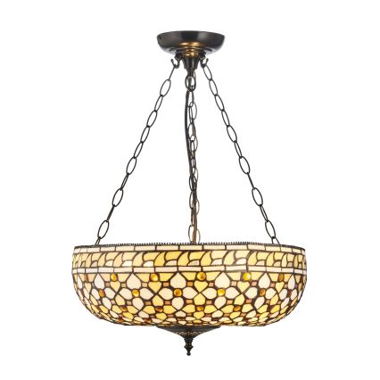 Endon 111882 - Люстра на ланцюжку Tiffany MILLE FEUX 3xE27/10W/230V діам. 45 см