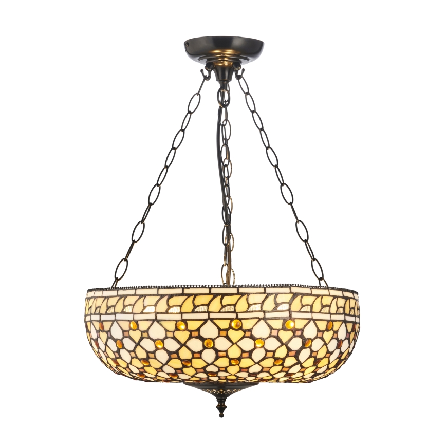 Endon 111882 - Люстра на ланцюжку Tiffany MILLE FEUX 3xE27/10W/230V діам. 45 см