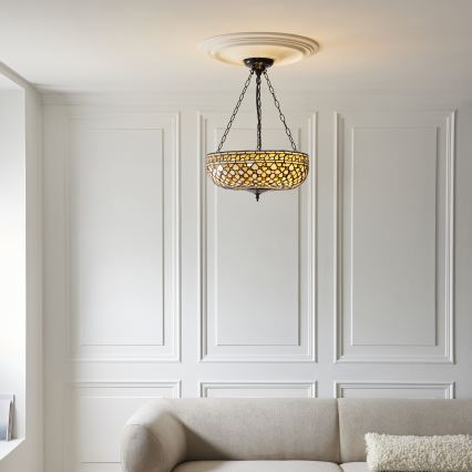 Endon 111882 - Подвесная люстра на цепи Tiffany MILLE FEUX 3xE27/10W/230V, диаметр 45 см