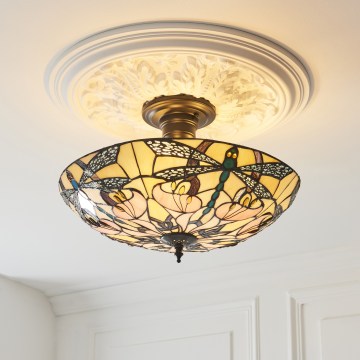 Endon 111892 - Накладная люстра Tiffany ASHTON 3xE27/10 Вт/230 В диам. 45 см