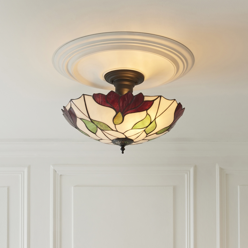 Endon 111896 - Накладная люстра Tiffany BOTANICA 3xE27/10W/230V, диам. 45 см