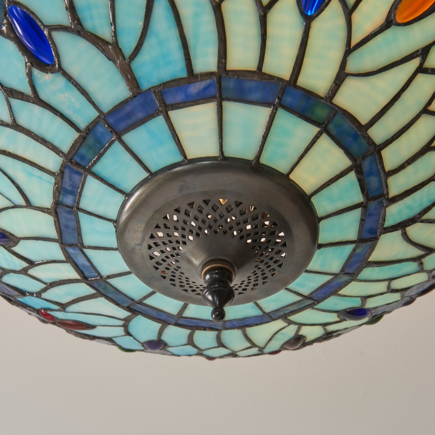 Endon 111897 - Накладная люстра Tiffany DRAGONFLY 3xE27/10W/230V диаметр 41 см