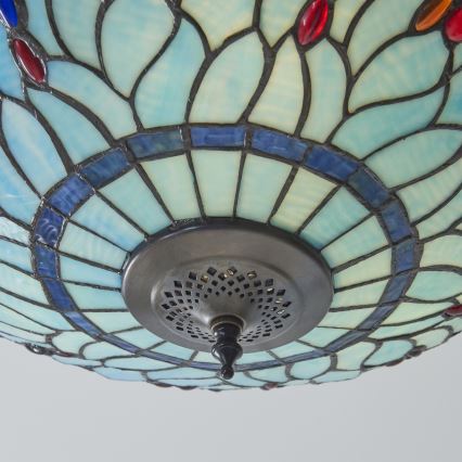 Endon 111899 - Потолочный светильник Tiffany DRAGONFLY 3xE27/10W/230V, диаметр 50 см