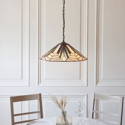 Endon 111922 - Подвесная люстра на цепи Tiffany ASTORIA 3xE27/10W/230V, диаметр 48 см