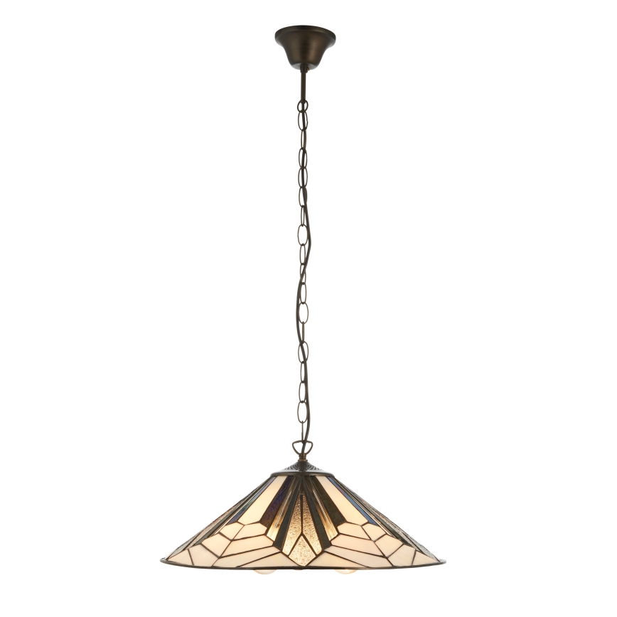 Endon 111922 - Подвесная люстра на цепи Tiffany ASTORIA 3xE27/10W/230V, диаметр 48 см