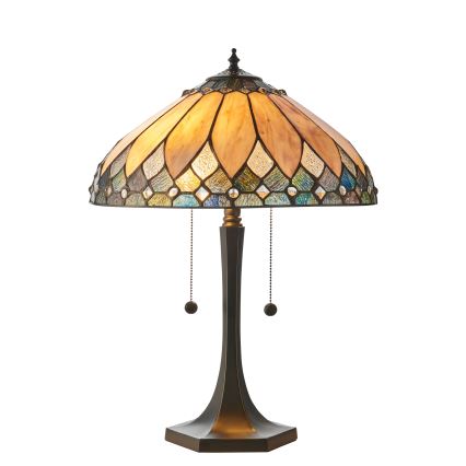 Endon 112183 - Настольная лампа Tiffany BROOKLYN 2×E14/10 Вт/230 В Ø 40 см