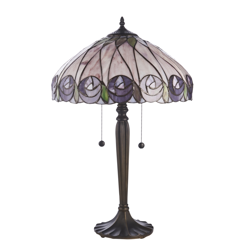 Endon 112184 - Настільна лампа Tiffany HUTCHINSON 2xE27/10W/230V діаметр 40 см