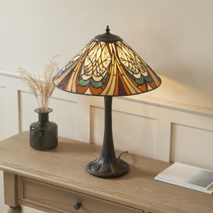 Endon 112185 - Настільна лампа Tiffany HECTOR 1xE27/10W/230V, діаметр 40 см
