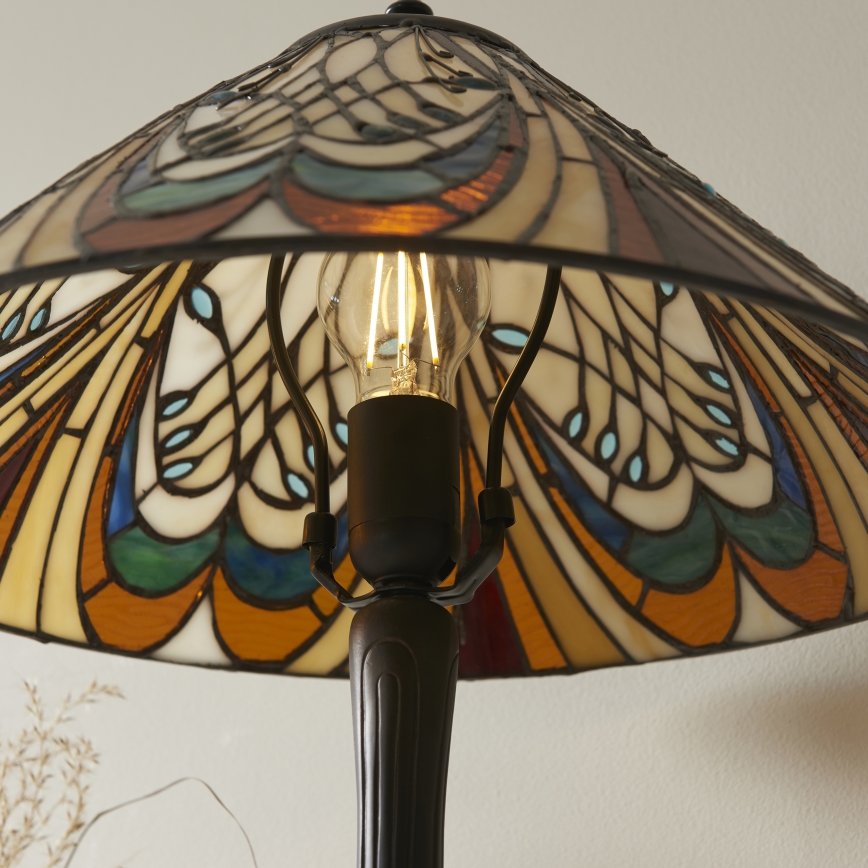 Endon 112185 - Настільна лампа Tiffany HECTOR 1xE27/10W/230V, діаметр 40 см
