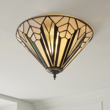 Endon 112191 - Стельовий світильник Tiffany ASTORIA 2xE27/60W/230V, діаметр 40 см