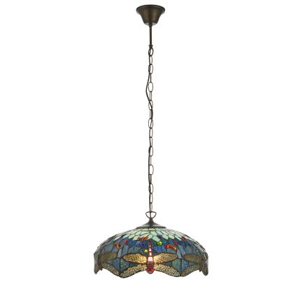 Endon 112195 - Люстра на ланцюгу Tiffany DRAGONFLY 1xE27/60W/230V діам. 41 см