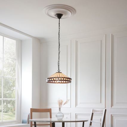 Endon 112196 - Люстра на ланцюгу Tiffany FARGO 1xE27/60W/230V, діаметр 41,5 см