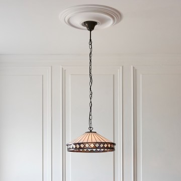 Endon 112196 - Подвесная люстра на цепи Tiffany FARGO 1xE27/60W/230V диам. 41,5 см