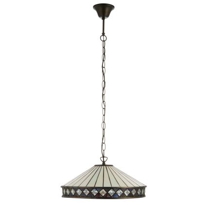 Endon 112196 - Подвесная люстра на цепи Tiffany FARGO 1xE27/60W/230V диам. 41,5 см