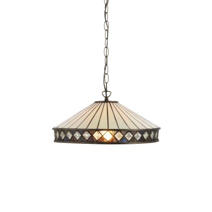 Endon 112196 - Подвесная люстра на цепи Tiffany FARGO 1xE27/60W/230V диам. 41,5 см