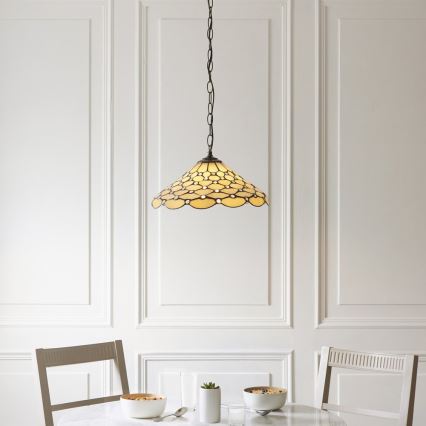 Endon 112226 - Люстра на цепи Tiffany PEARL 1xE27/10W/230V диаметр 45 см