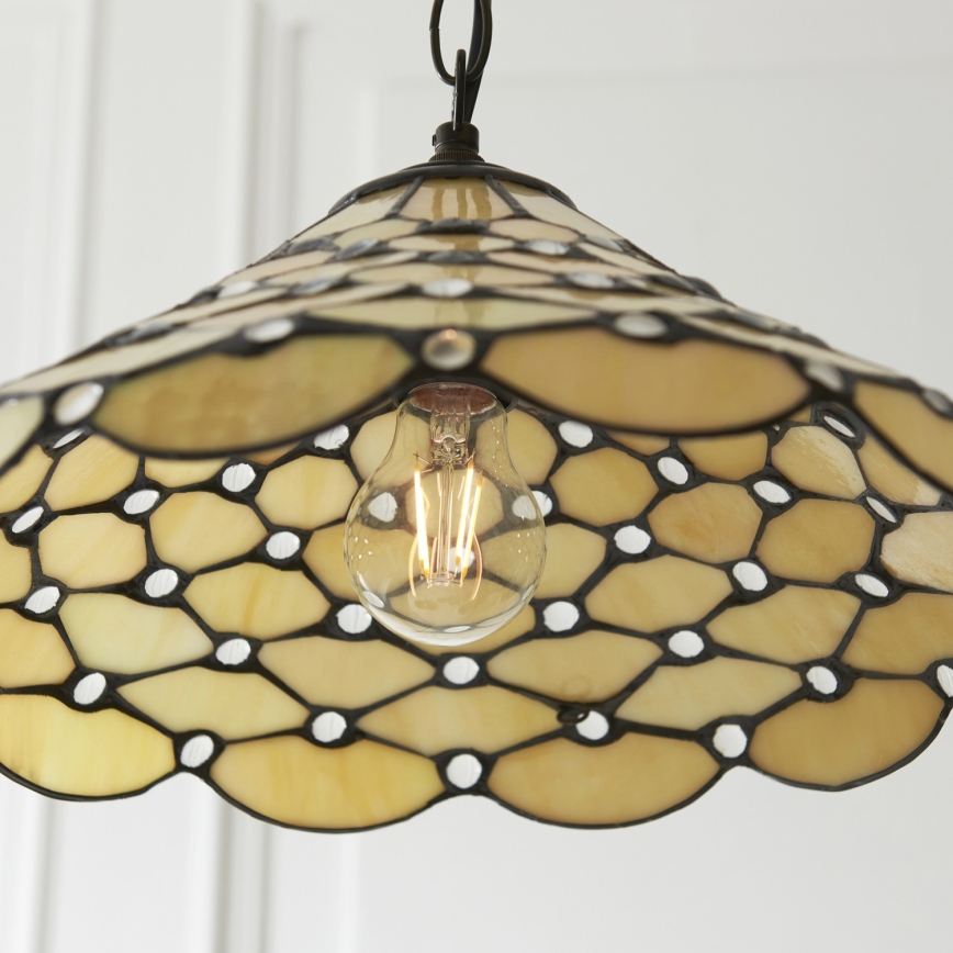 Endon 112226 - Люстра на цепи Tiffany PEARL 1xE27/10W/230V диаметр 45 см