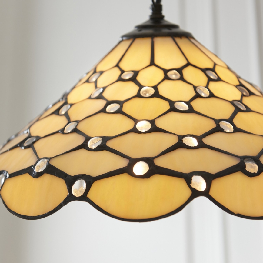 Endon 112226 - Люстра на цепи Tiffany PEARL 1xE27/10W/230V диаметр 45 см