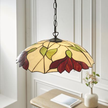 Endon 112246 - Люстра на ланцюзі Tiffany BOTANICA 1xE27/60W/230V, діаметр 45 см