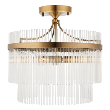 Endon 112575 - Припотолочная люстра MARIETTA 3xE14/7W/230V латунь/прозрачный