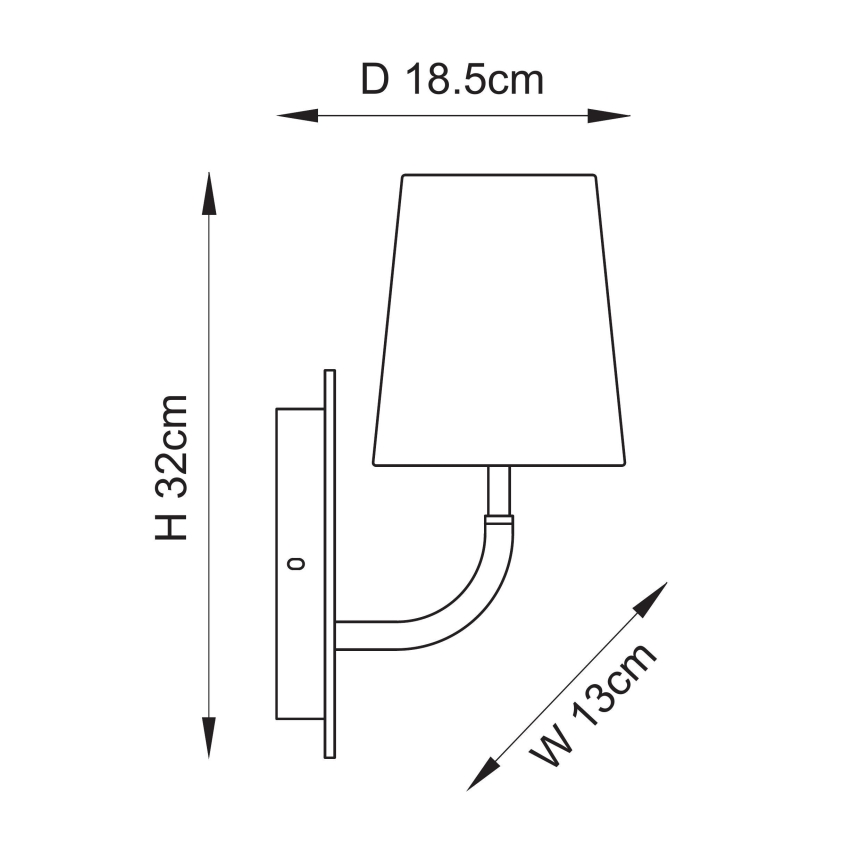 Endon 114202 - Настінний світильник 1xE14/7W/230V бежевий/золотий