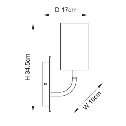 Endon 114203 - Настінний світильник 1xE14/7W/230V бежевий/золотий