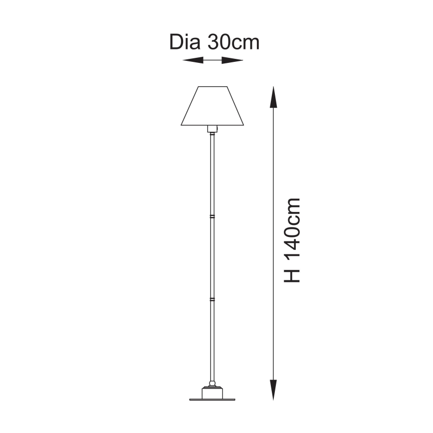 Endon 114778 - LED Акумуляторний торшер з регулюванням яскравості BURLEY LED/1,5W/5V латунь/синій