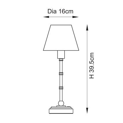 Endon 114804 - LED Настільна акумуляторна лампа з регулюванням яскравості BURLEY LED/1,5W/5V латунь/рожевий