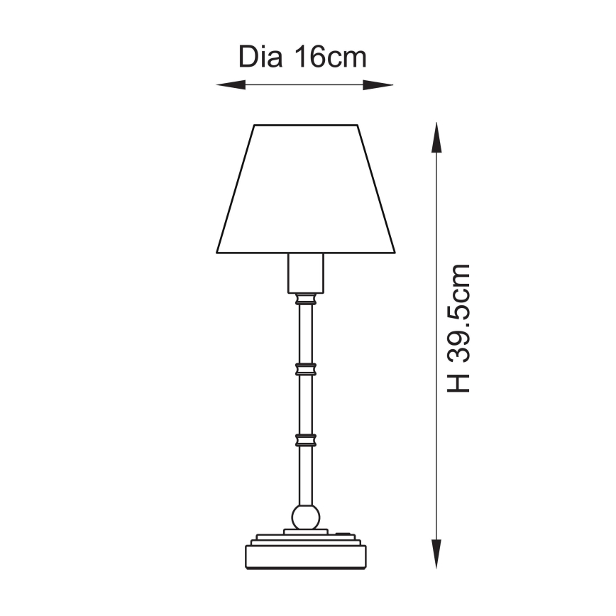 Endon 114804 - LED Настільна акумуляторна лампа з регулюванням яскравості BURLEY LED/1,5W/5V латунь/рожевий