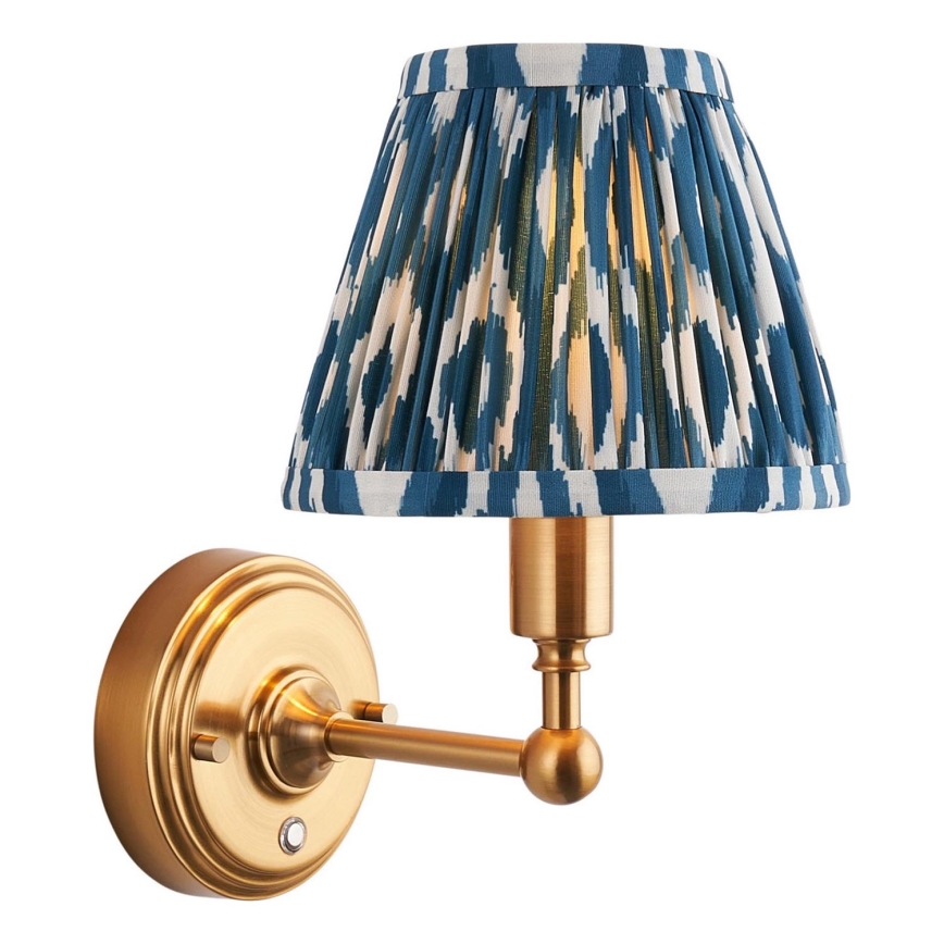 Endon 114827 - LED Акумуляторна настінна лампа з регулюванням яскравості BURLEY LED/1,5W/5V 3600 mAh латунь/синій