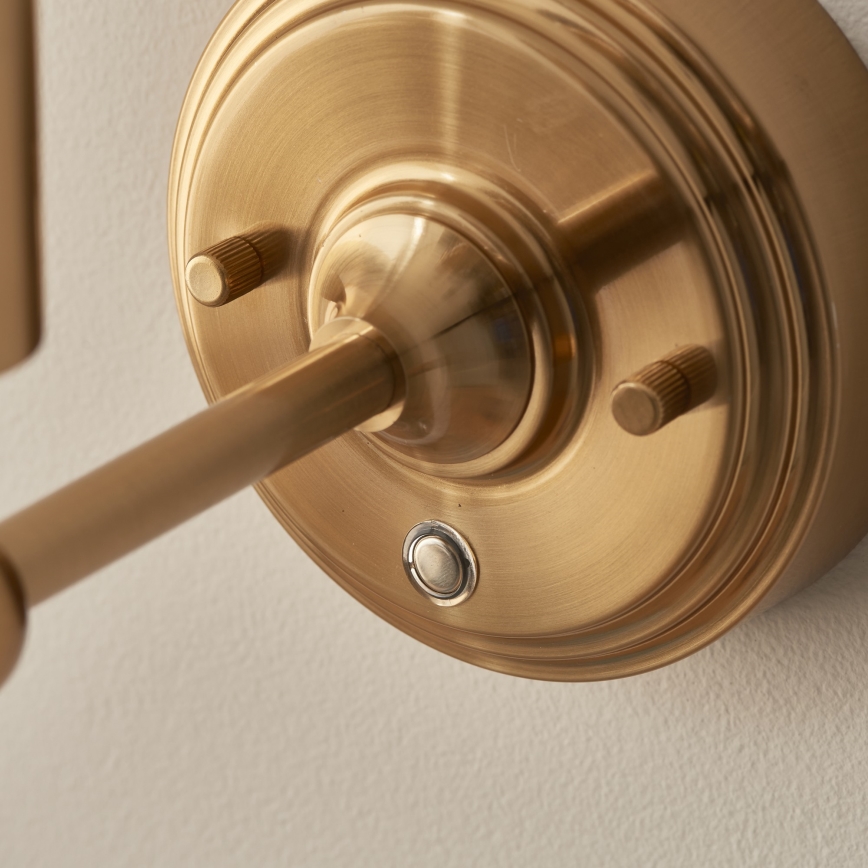 Endon 114827 - LED Акумуляторна настінна лампа з регулюванням яскравості BURLEY LED/1,5W/5V 3600 mAh латунь/синій