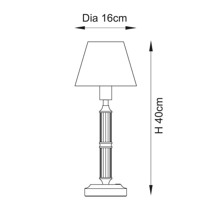 Endon 114846 - LED Настільна акумуляторна лампа з регулюванням яскравості MORTON LED/1,5W/5V 3600 mAh латунь/синій