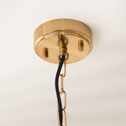 Endon 119141 - Люстра на ланцюзі HAMMOND, 1xE27/10W/230V, 21,5x21,5 см, латунь