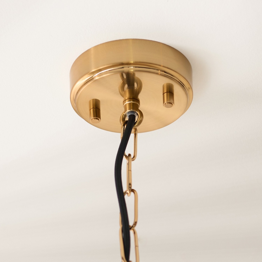 Endon 119141 - Люстра на ланцюзі HAMMOND, 1xE27/10W/230V, 21,5x21,5 см, латунь