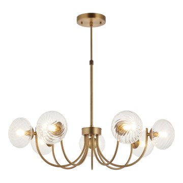 Endon 119224 - Люстра на тросовом подвесе HAGUE 7xG9/5W/230V латунь