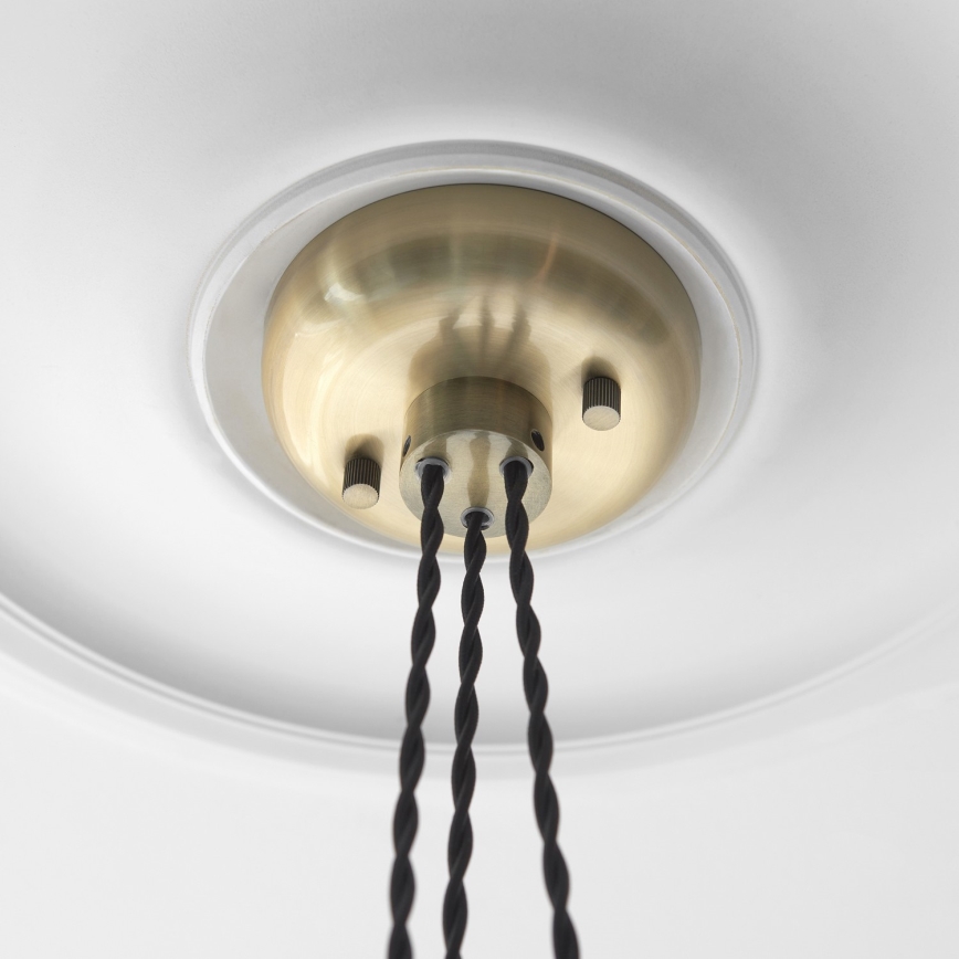 Endon 120656 - Латунна підвісна люстра на тросі 3xE27/10W/230V