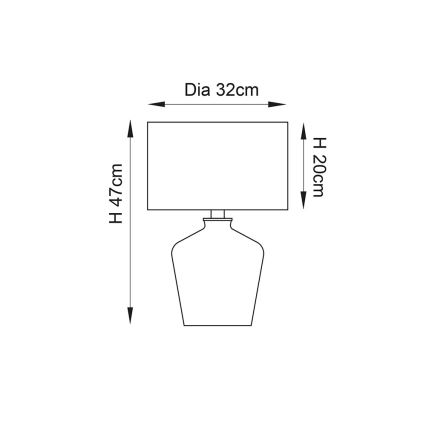 Endon 61149 - Настольная лампа WALDORF 1xE27/10W/230V медный/черный