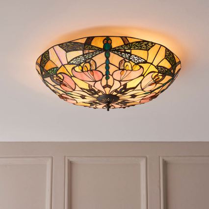 Endon 63922 - Стельовий світильник ASHTON 2xE27/60W/230V діаметр 45 см