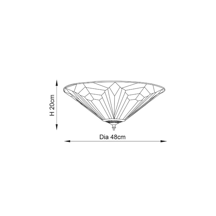 Endon 63935 - Потолочный светильник Tiffany ASTORIA 2xE27/60W/230V, диаметр 48 см