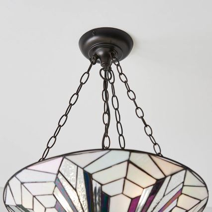 Endon 63936 - Люстра на ланцюзі Tiffany ASTORIA 3xE27/60W/230V діаметр 48 см
