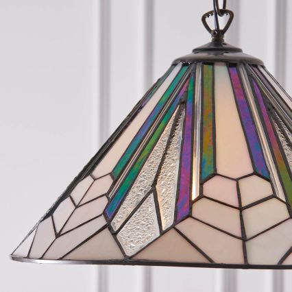 Endon 63937 - Подвесная люстра на цепи Tiffany ASTORIA 1xE27/60W/230V, диаметр 40 см