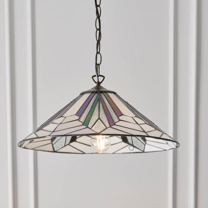 Endon 63938 - Люстра на цепи Tiffany ASTORIA 1xE27/60W/230V, диаметр 48 см