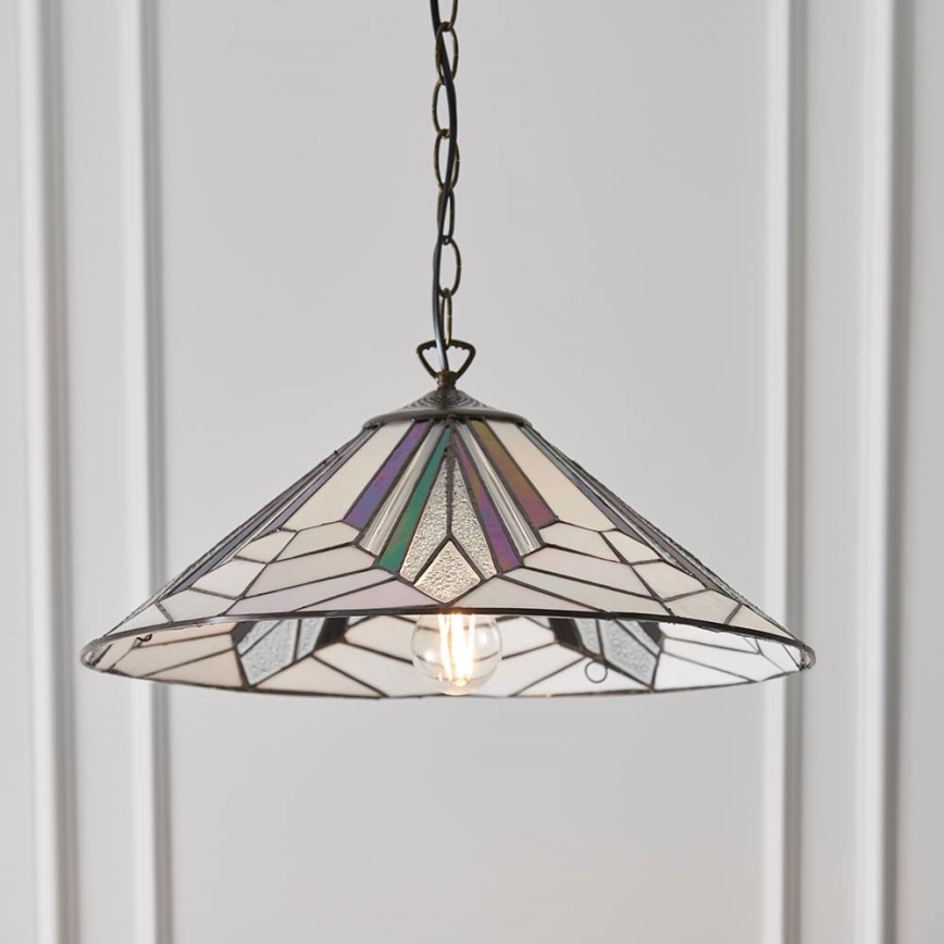 Endon 63938 - Люстра на цепи Tiffany ASTORIA 1xE27/60W/230V, диаметр 48 см